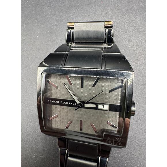 Armani Exchange Date Watch Men 43mm Silver Textured Dial Gunmetal AX2067 main image 5